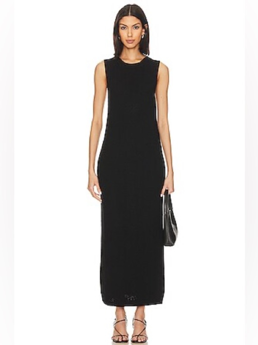 525 America "Emma" Crewneck Shaker Stitch Tank Dress L